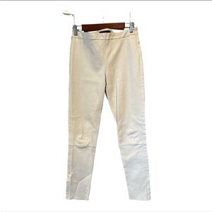 Calvin Klein Collection Bone Lambskin Leather Pants